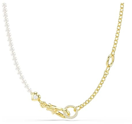 Swarovski Idyllia Kollektion, Kristallperle, Weiß, Goldfarben beschichtet
