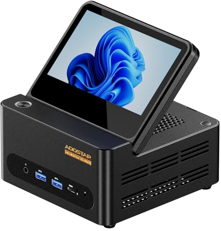 AOOSTAR GFLIP mini pc Barebone ryzen9 pro 8945hs gaming desktop computer, HD monitor,dual ddr5,two m.2 ssd slots,USB4.0 * 2,oculink,HDMI,USBx4,Fingerprint unlock,ai pc for game/home/office/business