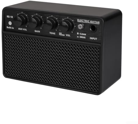 Guitarra eléctrica compacta de 15 W con efectos de distorsión – amplificador portátil con salida de auriculares, línea de entrada para ejercicio en casa