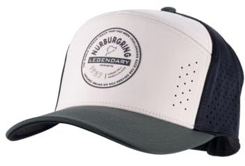 Nürburgring Cap „Soul“ Weiß/Schwarz – Basecap mit Frontpatch | Verstellbar, Hochwertiges Patch, Gebogener Schirm