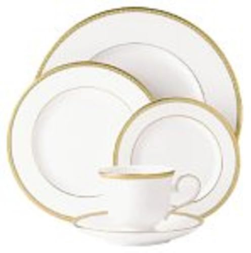 Lenox - Juego de vajilla de 20 piezas de porcelana con cuentas de oro