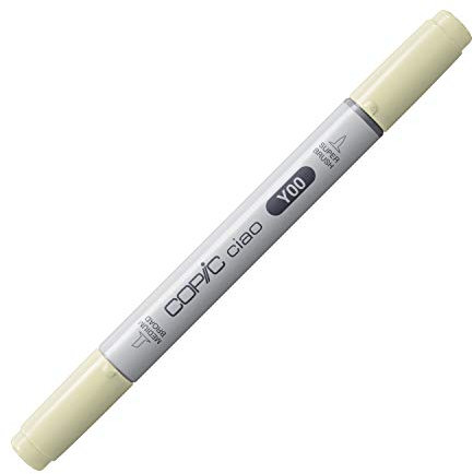 COPIC Ciao Marker Typ Y - 00, Barium Yellow, vielseitiger Layoutmarker, mit einer mittelbreiten und einer Brush-Spitze