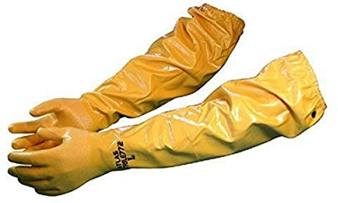 Atlas 772 Large Nitrile Chemical Resistant Gloves, 25, Yellow, 1-Pair