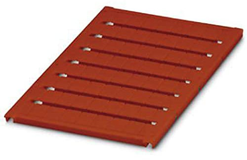 PHOENIX CONTACT UC-TM 8 RD Marker für Klemmen, 8.2mm für Klemmenbreite, 7.6 mm x 10.5 mm Schriftfeldgröße, 56 Einzelschilder, Rot, 10 Stück