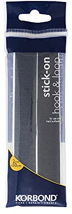 Korbond Hook & Loop Stick & Stick Black 50cm - 110116