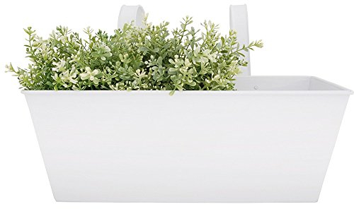 Jardinière blanche en zinc