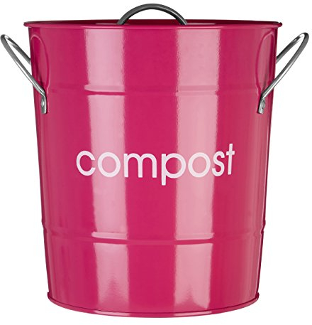 Premier Housewares Compost Bin Hot Pink Compost Bin Kitchen Steel Garden Compost Bin Outdoor Compost Bin Zinc Compost Bins Garden Kitchen Compost Bin