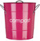 Premier Housewares Compost Bin Hot Pink Compost Bin Kitchen Steel Garden Compost Bin Outdoor Compost Bin Zinc Compost Bins Garden Kitchen Compost Bin