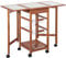 Outsunny HOMCOM Carrello da Cucina con Piano in Mattonella Servizio Ausiliare Legno metallo Cromato 6 Ruote Cassetto