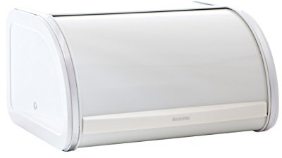 Brabantia Roll Top Bread Bin, White, Medium