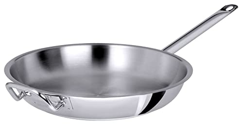Contacto padella in acciaio inox 40 cm con manico contro
