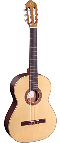 Ortega R210 - Chitarra da concerto 4/4 con fondo massiccio, finitura opaca e custodia inclusa