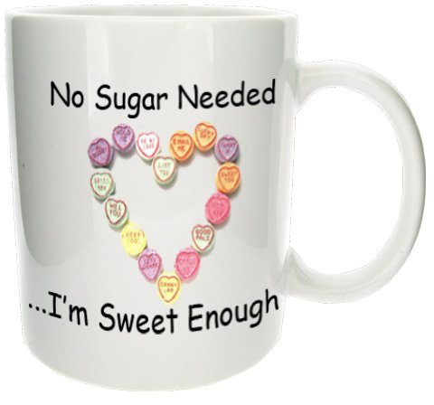 Mugs n Kisses I'm Sweet Enough Funny Romantic 11oz Ceramic Mug - Treat Republic Range - Mother's Day, Birthday, Christmas Office Tea Coffee Gift 11oz Ceramic Mug