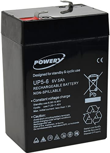 akku-net Blei-Gel Akku UP5-6 6V 5Ah, 6V, Lead-Acid