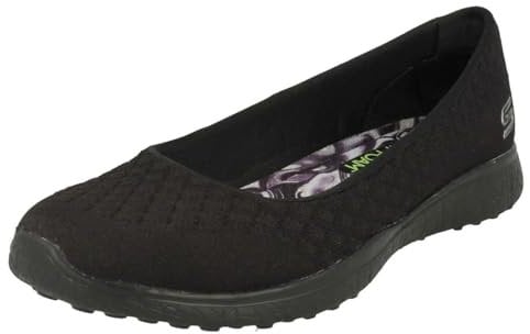 Skechers Women's Microburst One-up Sneakers, Black, 8 UK