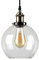 MiniSun | Modern Black and Gold Ceiling Pendant and Clear Glass Globe Light Fitting | Pendant Lights, Home Décor & Improvement Essential | Includes Bulb | Includes Full Wired Fitting