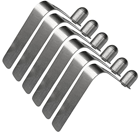 6 Stück One Button Clip Zeltstange Push Spring Clips für Kajak Paddel Camping
