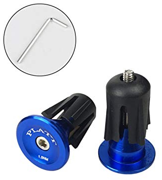 PLATT Fahrrad Lenkerstopfen Aluminium Lenker Endkappen Bar End Plugs für Fahrrad,MTB, Rennrad (1 Paar,Blau)
