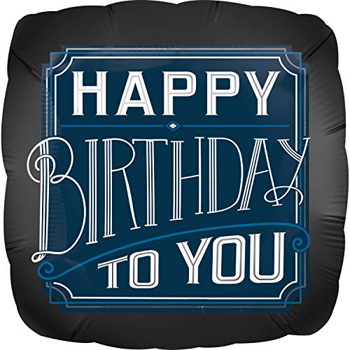 Neu: Folienballon * Happy Birthday - MAN * als Deko für eine Party | Größe: 43cm | Folien Ballon Party Partydeko Männer Herren