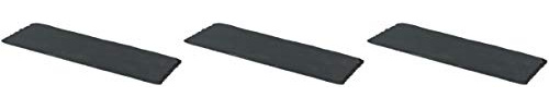 Novaliv 3x Schieferplatten I rechteckig I 30x20x0,5 cm I Sushi Platte Steinteller Schieferplatten Set Schiefer Servierplatten deko Buffet Platten