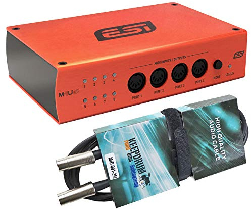 M4U eX USB 3.0 - Interfaccia MIDI con 8 porte + cavo Keepdrum MIDI 2 m