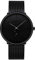 Herren Uhren Ultra Dünne Schwarze Minimalistische Quartz mit Edelstahl Und Gold Zeiger Uhren fur Männer Klassische Elegantes Geschenk (Schwarz-01)