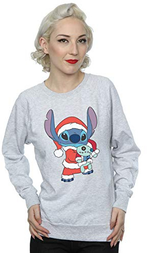 Disney Women's Lilo And Stitch Stitch Christmas Sweatshirt