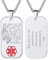 Supcare Placa Rectangular Cruz Roja con Mano de Oración y Letras Biblia Collar Personalizado Acero Inoxidable 316L para Hombres y Mujeres Joyería Religiosa Personalizable con Textos