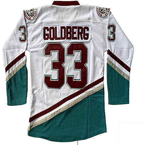 Herren Mighty Ducks 33 Greg Goldberg 96 Charlie Conway 99 Adam Banks genähte Eishockey-Trikots - - 3X-Groß