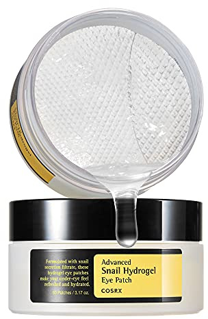 COSRX Advanced Snail Hydrogel Eye Patch, Feine Linien & Falten | Gel-Serum-Augenpads, gegen Schwellungen unter den Augen, erfrischende Pflege, 60 Patches, Korean Skincare