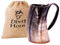 Divit Viking Fini Naturel Corne à boire Chope (Large Natural (1 L), Polished)