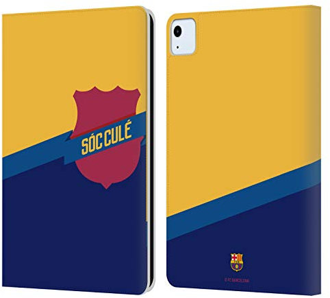 Head Case Designs Licenciado Oficialmente FC Barcelona Insignia Culé Carcasa de Cuero Tipo Libro Compatible con Apple iPad Air 2020/2022