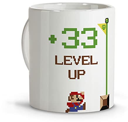 LolaPix Tazas originales. Tazas personalizadas. Tazas desayuno originales. Varios diseños. CUMPLEAÑOS LEVEL UP