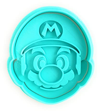 Emporte-pièce Mario 2 pièces avec emporte-pièce et marqueur pour biscuits avec résultats professionnels.