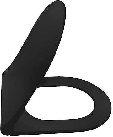Creavit WC Sitz Schwarz Matt, dünn, Duroplast | Softclose, Absenkautomatik, Quick Release, stabil und pflegeleicht, einfache Montage