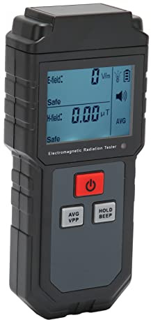 Hozee Geiger Counter, Nuclear Radiation Detector, Electromagnetic Field Personal Radioactive Portable Dosimeter, EMF Meter with LCD Display for Home 1V/M‑1999V/M