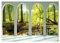 Vlies Fototapete Terrasse 3D Effekt Wald Bach Sonne Natur inkl. Kleister Wohnzimmer Schlafzimmer Modern Motivtapeten Wandtapete Tapete Vliestapete UV-Beständig Montagefertig (254x184 cm - 2 Bahnen)