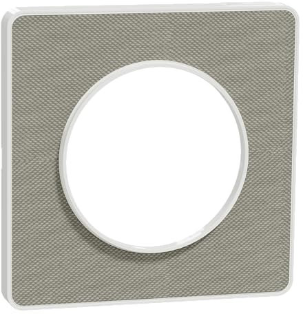 Schneider Electric - Odace Touch - Plaque de finition Kvadrat 1 poste - Perle/Blanc - S520802KG