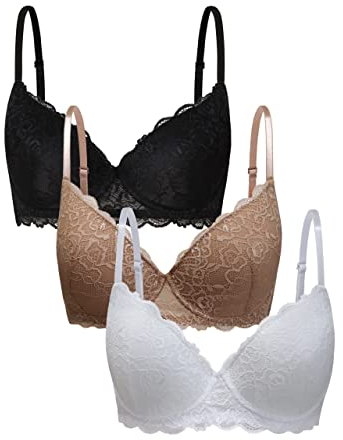 Coconuda Confezione da 3 Reggiseni Rosa Assortito 3