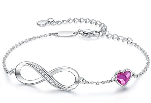 LOUISA SECRET Bracciale Donna Braccialetto Infinito Bracciali Cuore Bracciale Gioielli Regalo Natale Regalo Festa della Mamma Compleanno Per Moglie Amiche Amica