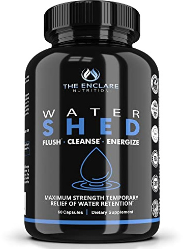 Water Pills Diuretic Water Retention - Liver Detox, Kidney Cleanse, Weight, Swelling Legs & Feet, Edema, Bloating Relief, Fluid Balance - Dandelion Vitamin B6 Green Tea Watershed Max Strength 60ct (1)