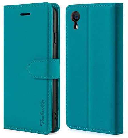 TOHULLE Case for iPhone XR, Premium PU Leather Wallet Case with Card Holder Kickstand Magnetic Closure Shockproof Flip Folio Case Cover for iPhone XR (6.1 Inch) - Blue