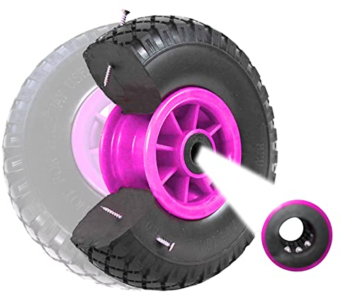 TRUTZHOLM Sackkarrenrad 260x85mm Vollgummi 3.00-4 PU Ersatzrad für Sackkarre mit Kunststofffelge (Pink, zentrierte 75 mm Nabe)