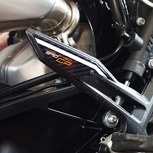 labelbike - 3D Gelharz Aufkleber Schutz für Fersenpolster Fußrasten Motorräder kompatibel mit KTM 890 Duke GP 2022-2023 Weiß