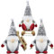 Gehydy Weihnachtswichtel Figuren 3er Set Weihnachtsdeko Wichtel Weihnachten Deko Wichtel Zubehör Dekoration Christmas für Home Küche - Grau