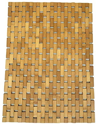 Badematte Anti-Rutsch-Badematte Bodenmatte Bambusholz Dusche SPA Zuhause Bodenteppich Holz