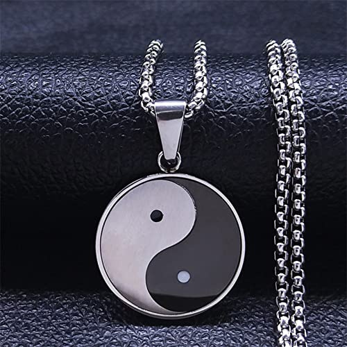 Halskette Anhänger Minimalismus Yin Yang Taichi während Halskette Damen Herren Schulklatsch Halsketten Schmuck Halsketten Mann Schmuck Geburtstagsgeschenke für Frauen Männer