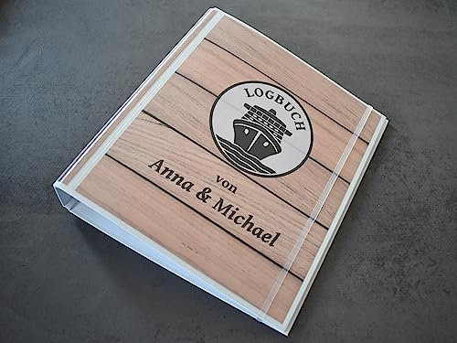 Kreuzfahrt-Logbuch - Dein Schiffs-Tagebuch INDIVIDUALISIERT - DIN A5 Cruisemappe (Einlegeblätter für 4 Reisen / 50 Tage)