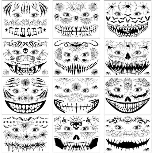Tatuaggi Temporanei Halloween (viso)