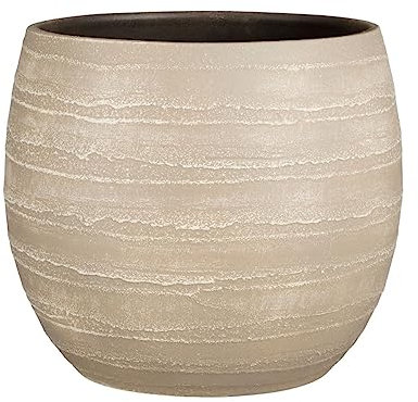 MICA Decorations Pot de Fleur Alentejo - 30x30x28 cm - Terre Cuite - Beige